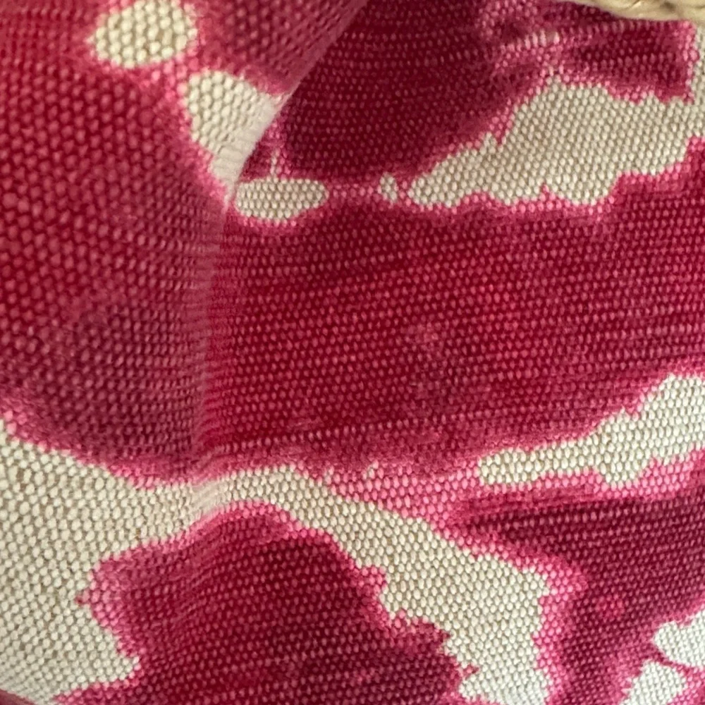 Michael Kors Marina Canvas Tote Red and Cream Tie-Dye Shoulder Bag